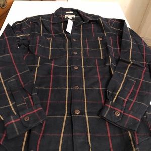 NWT J Crew double brushed cotton long sleeve button up collared shirt